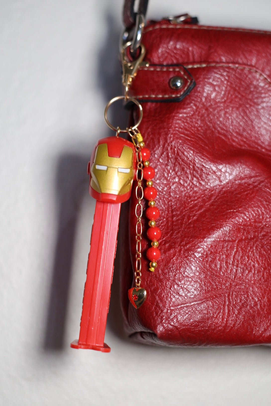 Iron Man Pez bag charm
