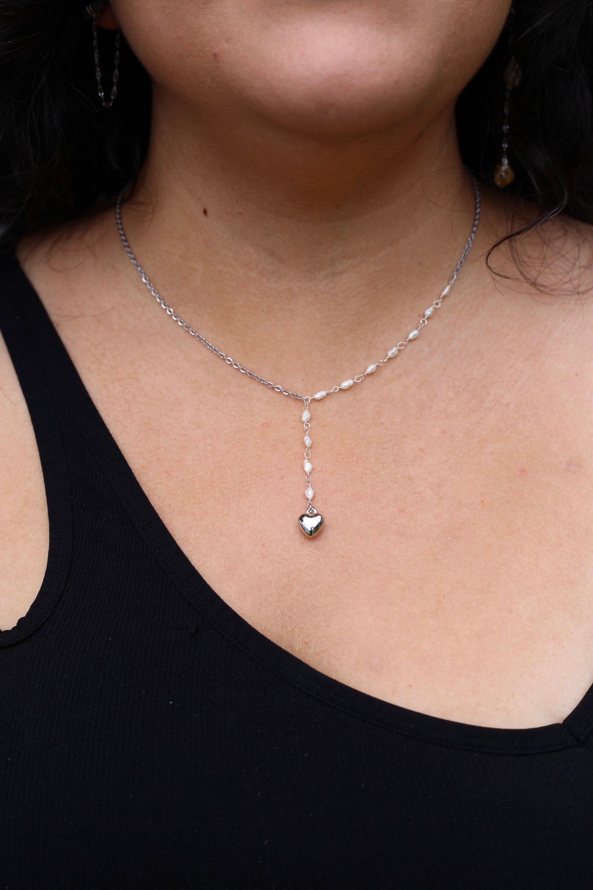 Persephone Pearl lariat necklace