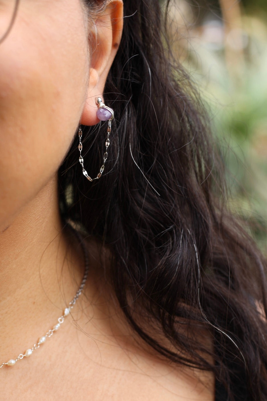 Calliope asymmetrical crystal earrings