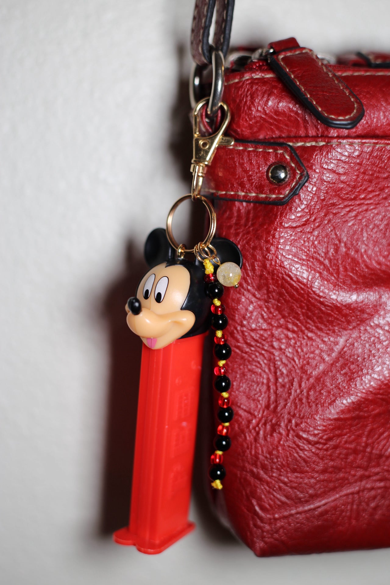 Mickey Pez bag charm (gold)