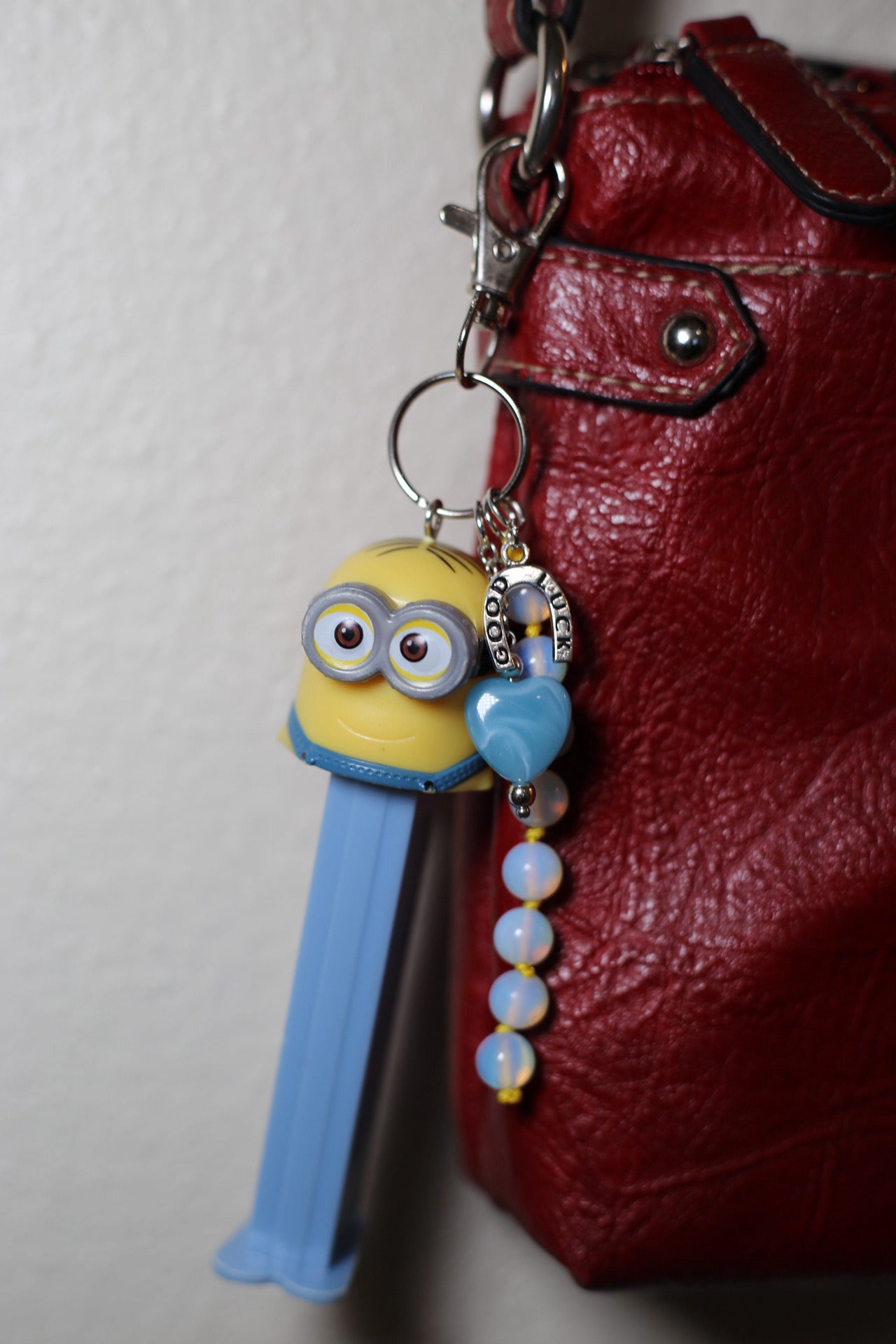Minion Pez bag charm