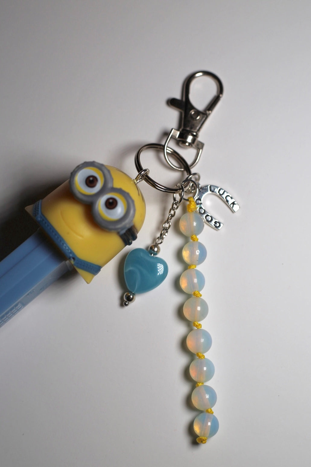 Minion Pez bag charm