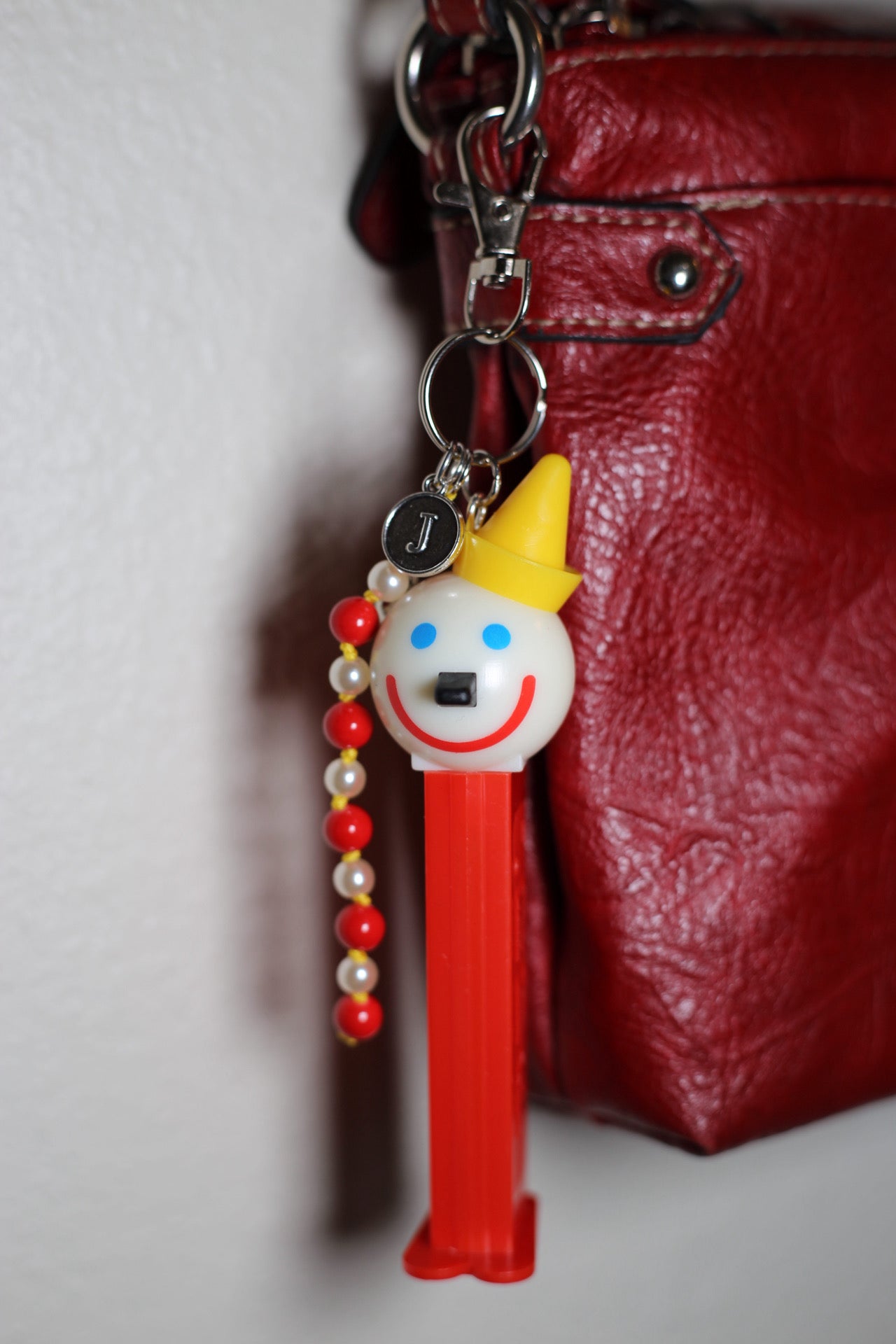 Jack In the Box Pez bag charm