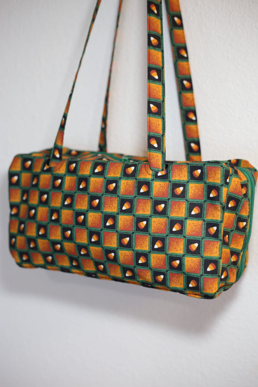 Checks & balances: Candy corn bowler bag