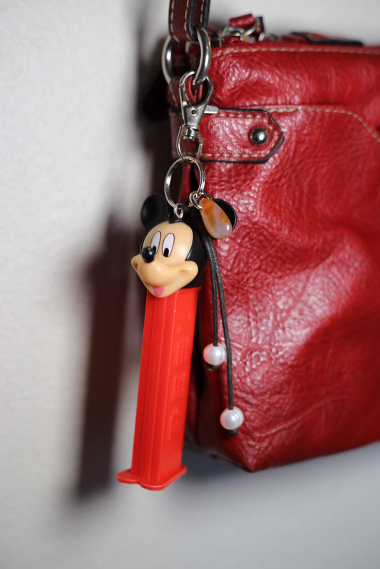 Mickey Pez bag charm (silver)