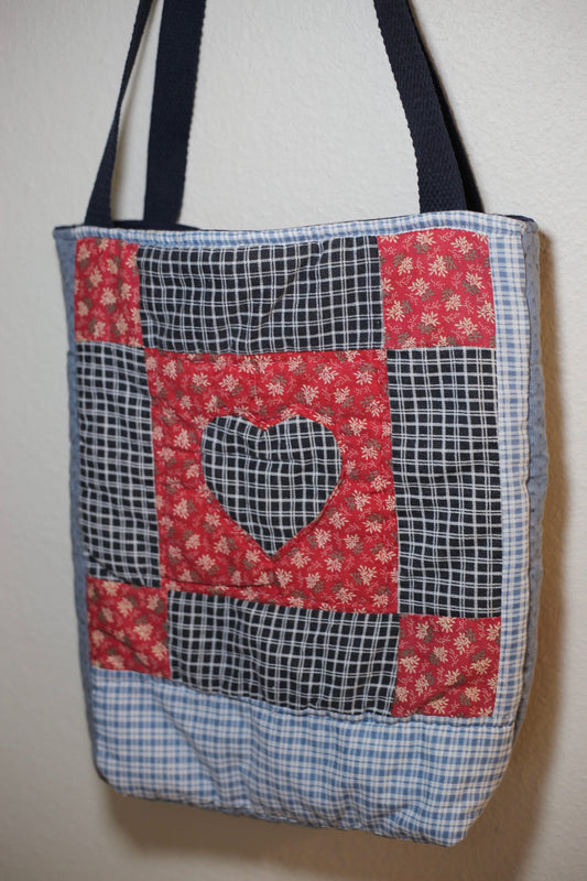 Love is love: quilted tote bag