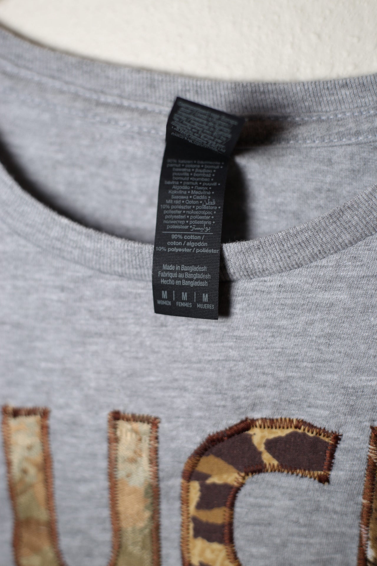 Patchwork F*ck ICE shirt: grey