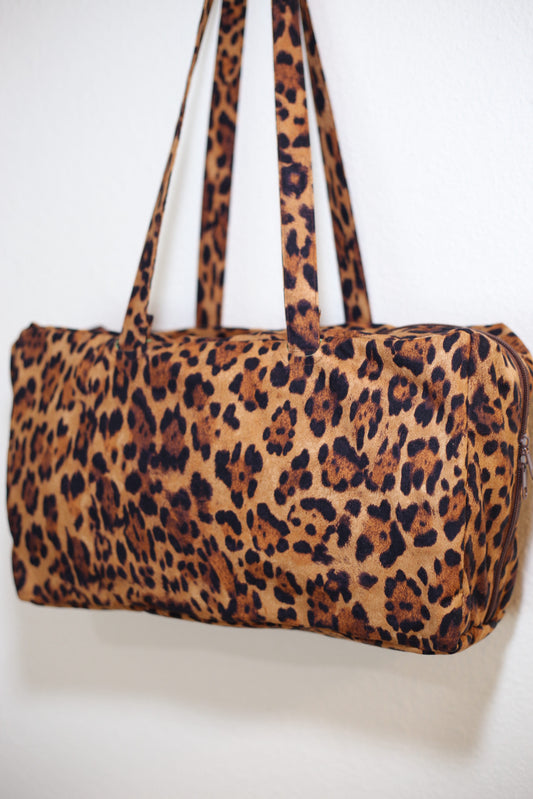 No Fascists: Medium Leopard bowler bag