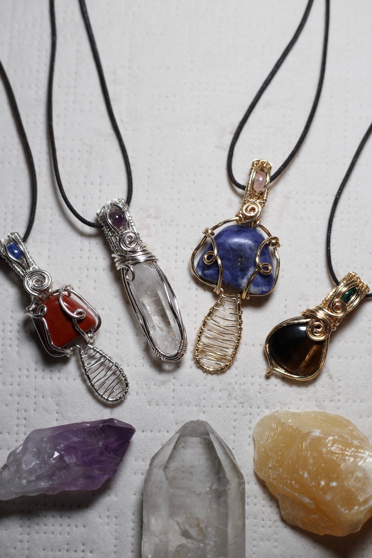 Chanterelle necklaces