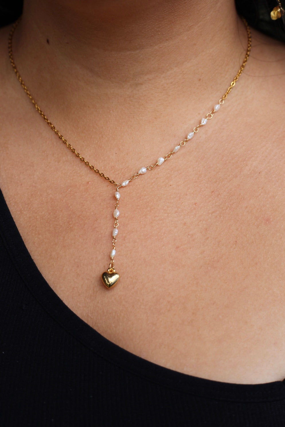 Persephone Pearl lariat necklace
