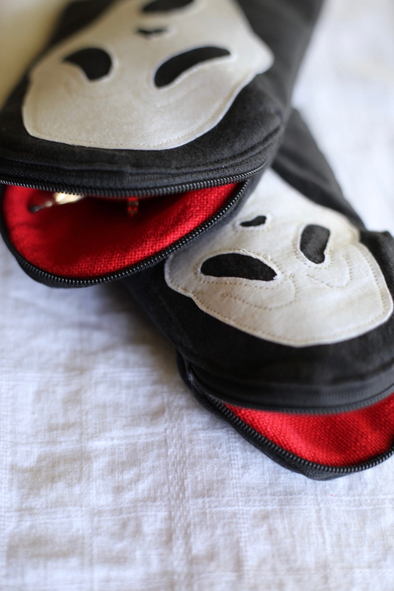 Ghost face zippered pouches