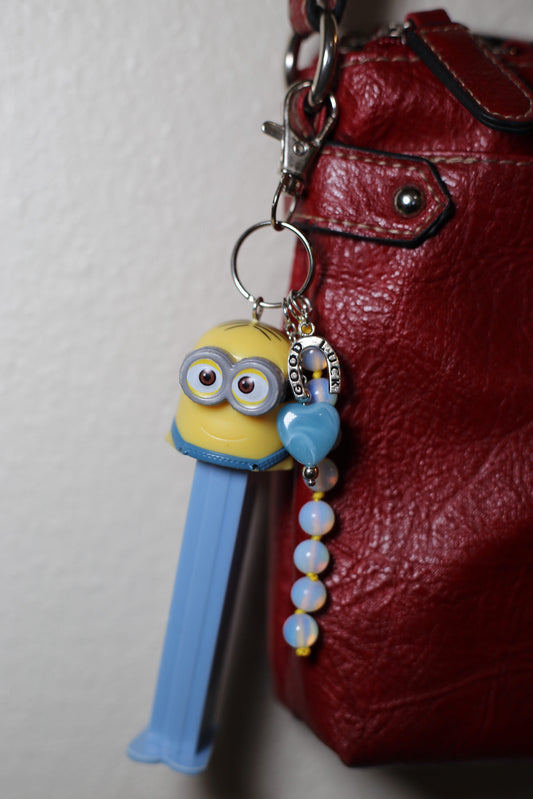 Minion Pez bag charm