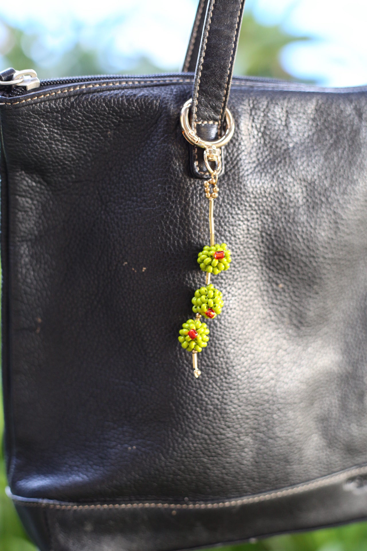 Olive bag charm